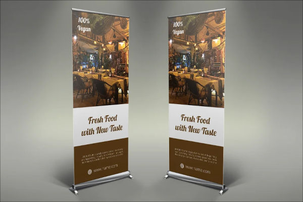Restaurant Rollup Signage Template | 26+ Free & Premium Vector, Ai, PNG, PSD, EPS, Files Download